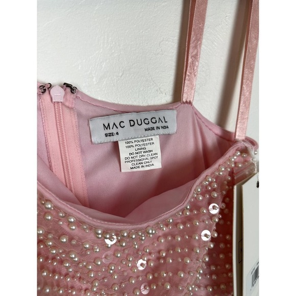 NWT Mac Duggal 93735 Pink One Shoulder (Missing Jewels) sz 4 - Picture 5 of 13